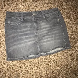 gray denim skirt